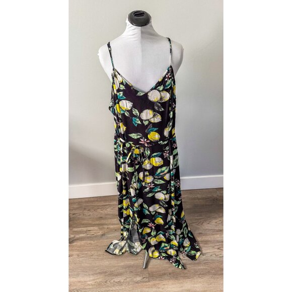 Xhilaration Black Lemon Strappy Midi Dress - NWT! - Picture 1 of 8